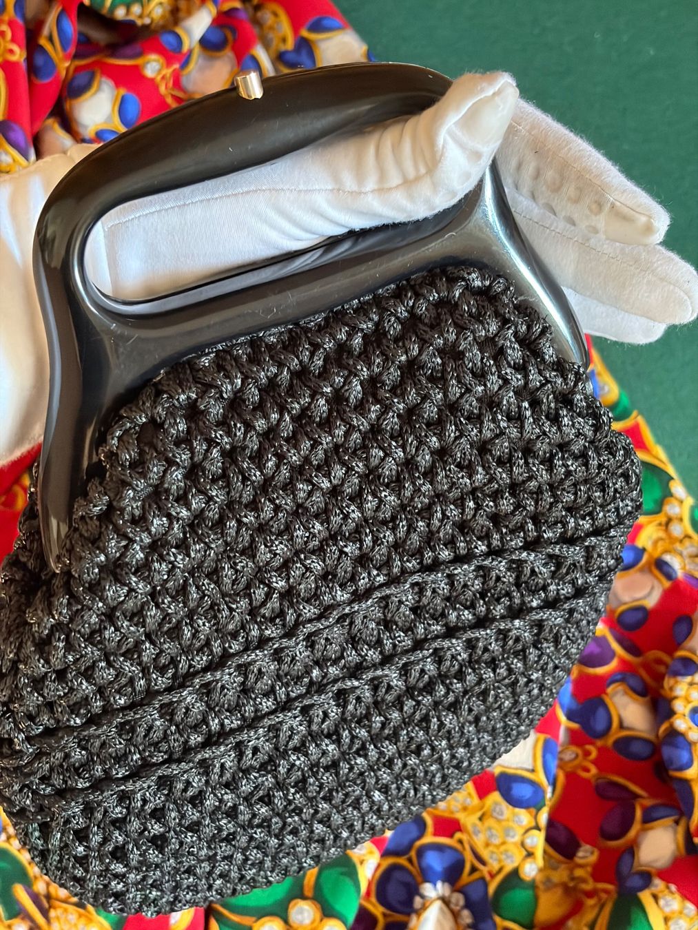Borse da donna: VINTAGE Antik Original Handtasche  / Schwarz Raffia – Usato da Interlaken venduto da Bona55 7