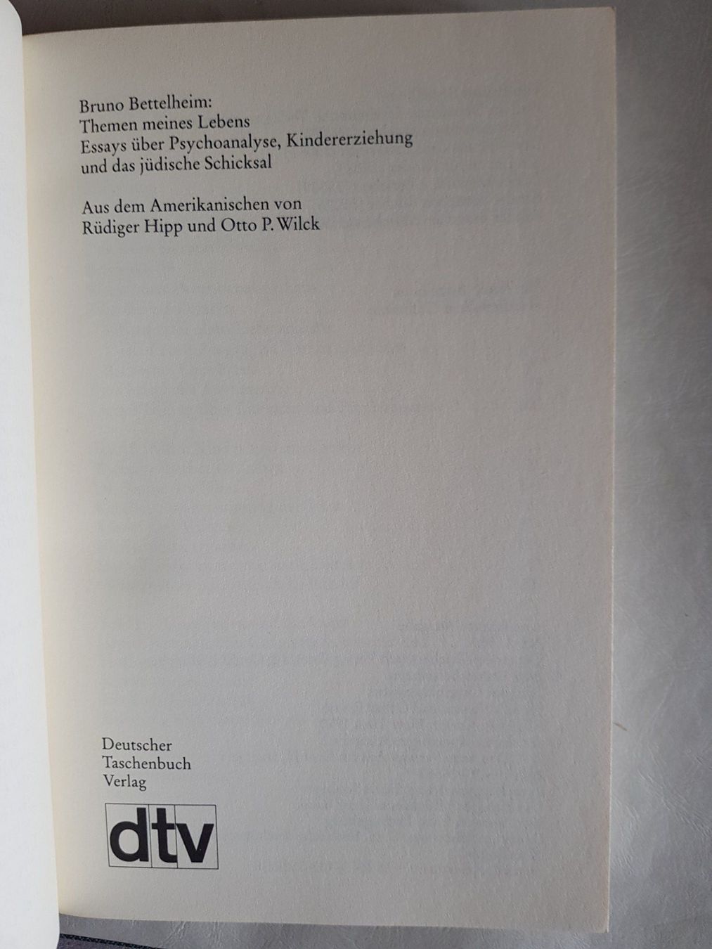 Libri: Bruno Bettelheim - Themen meines Lebens - 1993 – Usato da Walterswil BE venduto da Lonitti 6