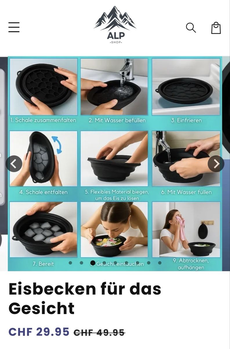 Gesichts- und Gehörschutz: Gesicht Eisbad – Neu und originalverpackt aus Zürich von joyfulgrace 1