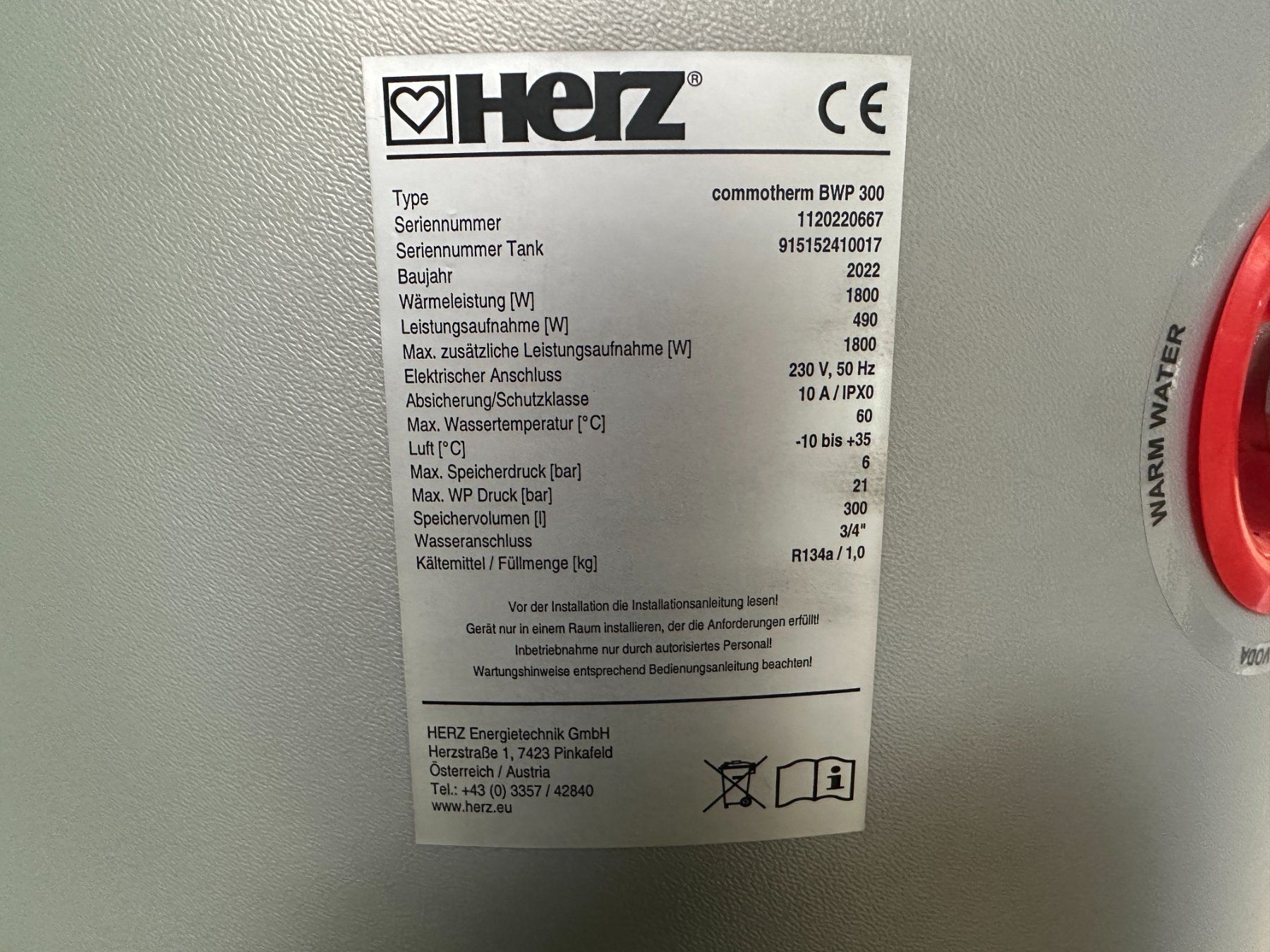 Sanitari: Wärmepumpenboiler commotherm BWP 300 – Nuovo (secondo la descrizione) da Wauwil venduto da ISELI_ENERGIE_AG 2