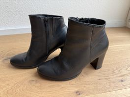 Gabor Echtleder Stiefeletten schwarz, Gr. 38