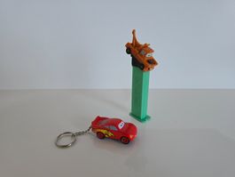 Kleines Vintage Set Cars - PEZ Spender und Schlüsselanhänger
