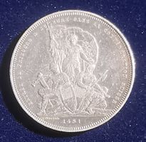 5 Fr. Schützentaler Fribourg 1881 Silber 900 schön - ss