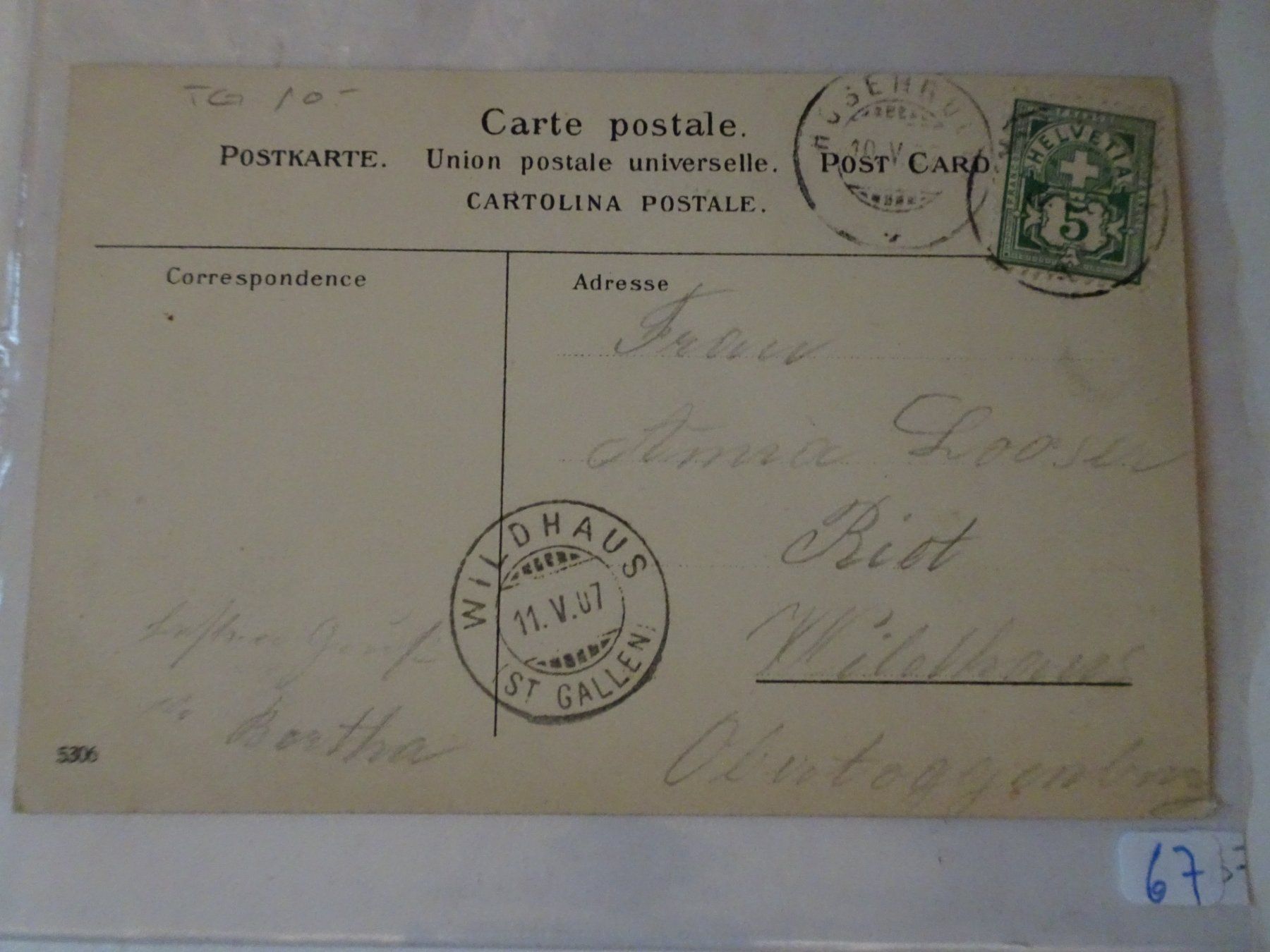 Cartoline postali: AK Gruss aus Nollen  1907 – Usato da Schönenwerd venduto da schnitzunddrunter 1