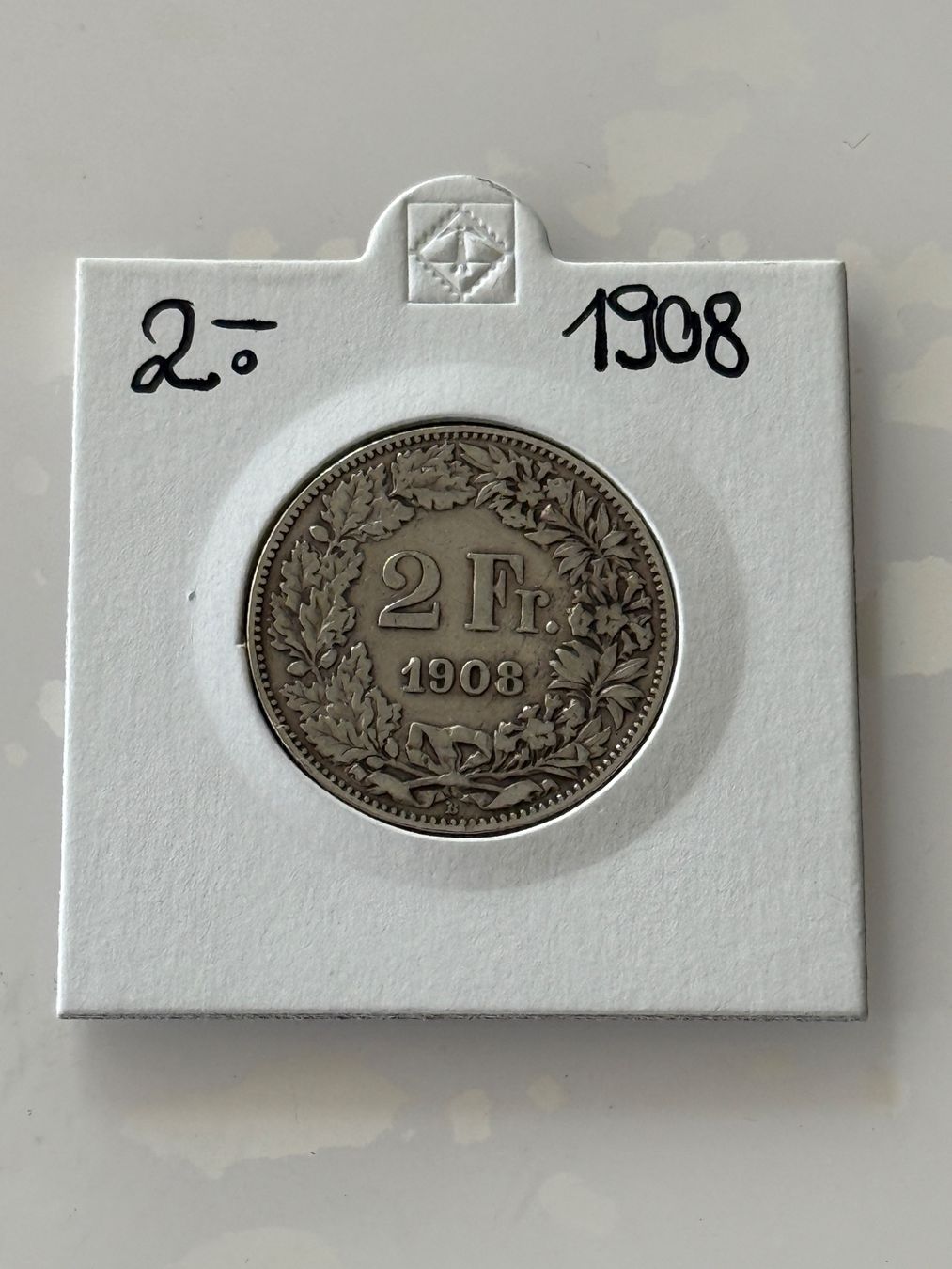 Alle Münzen: 2 Franken 1908  sehr Rar – Gebraucht aus Wallisellen von SWISS_SILVER1