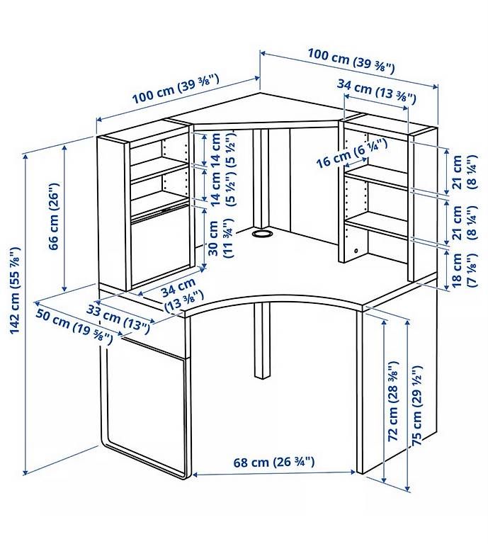 Ikea Bureaux: Ikea Micke Ecktisch 100x142cm – D'occasion à Hedingen par GuterKauf2121 2