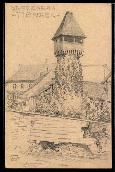 Cartes postales: Handgemalt sign. E. Langenbach: Tiengen, – D'occasion à Berlin par bartko-reher