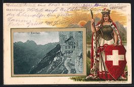 Litho Aescher, Aufstieg zum Gasthaus, He