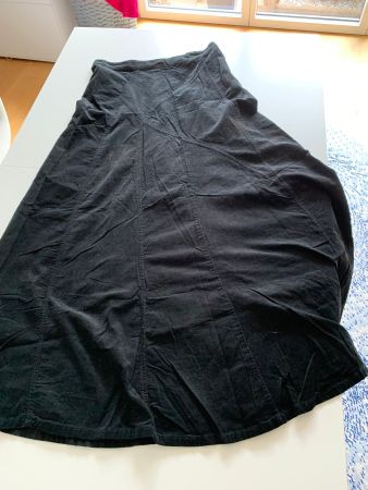 LONG TALL SALLY Manchester Maxi Feincord Rock schwarz Gr. 38