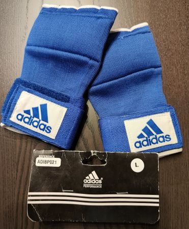 adidas Innenhandschuhe mit Bandage blau L