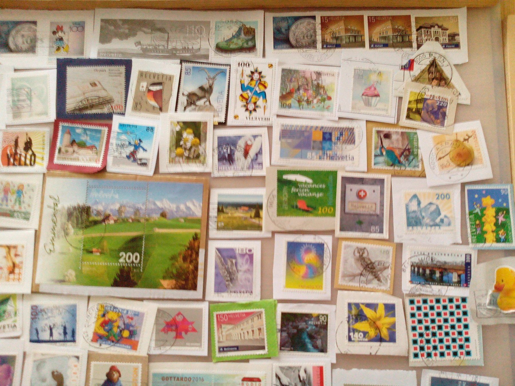 Alle Briefmarken: CH-NEUERE zum ablösen – Gebraucht aus Brüttisellen von goldtaler 2