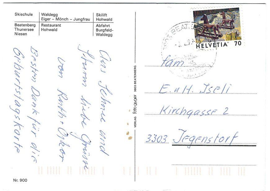 Ansichtskarten: AK Beatenberg – Gebraucht aus Rheinfelden von wil_m7gh 1
