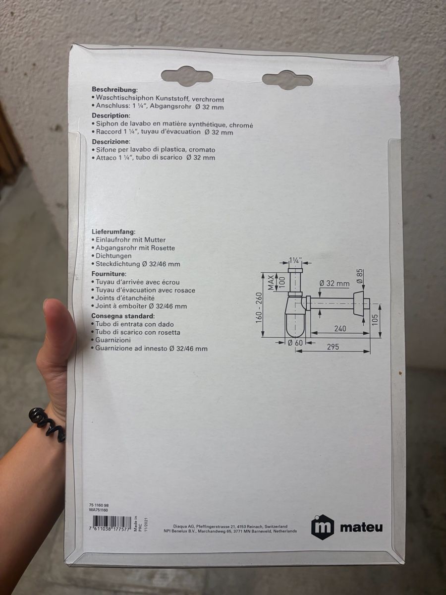 Armaturen: Siphon de lavabo Mateu  – Neu (gemäss Beschreibung) aus Pully von ari_78pk 1