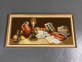 Wandbild Gobelin-Stickerei mit wunderschönem Rahmen