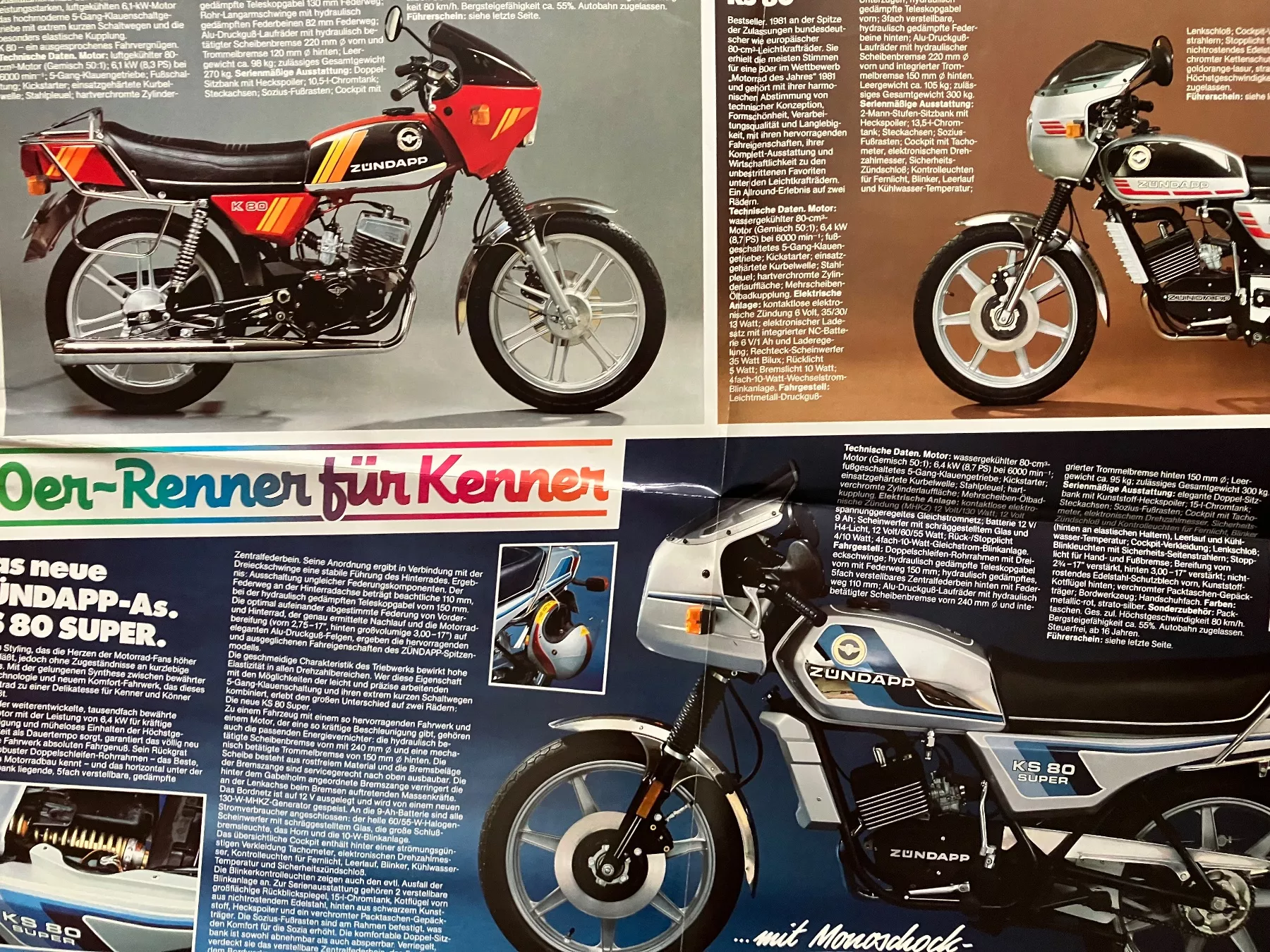 Zündapp Strasse: Zündapp 1982 - Originalprospekt & Pressedoku. – Gebraucht aus Malans GR von Chueche427 2