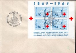 BELEG 100 JAHRE ROTES KREUZ 1963 JOURNEE DU TIMBRE - DI256