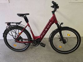 Neuwertiges Poison E-Bike Cadmium Wave in Dunkelrot