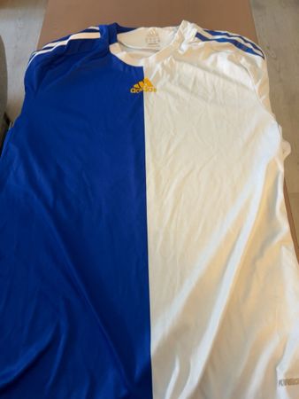 Adidas Formotion Fussballtrikot Blau Weiss Gr. L – Kurzarm T