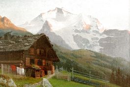 ERNST HODEL (Swiss, 1852-1902) Berglandschaft mit Chalet