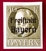 Briefmarken aus König Ludwig III. von Bayern mit Aufdruck 