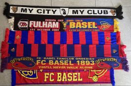FC Basel Schals Konvolut 6 Stk. guter Zustand