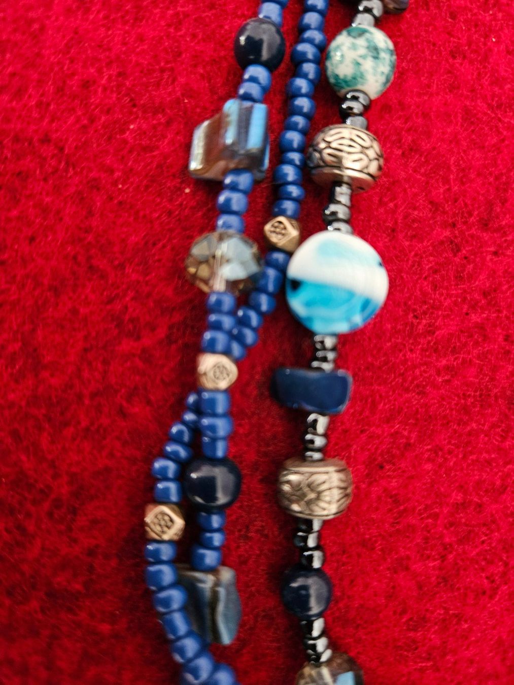 Catenine: Halskette Mehrreihig Blau mit Perlen – Usato da Menziken venduto da sura76 2