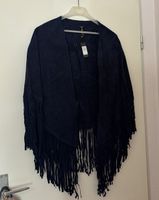 River Island Lederponcho, Navy