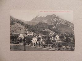 AnsichKarte Weesen SG Hotel Bahnhof 1932