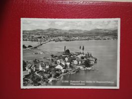 Hurden bei Rapperswil Schwyz Flugaufnahme s/w Karte