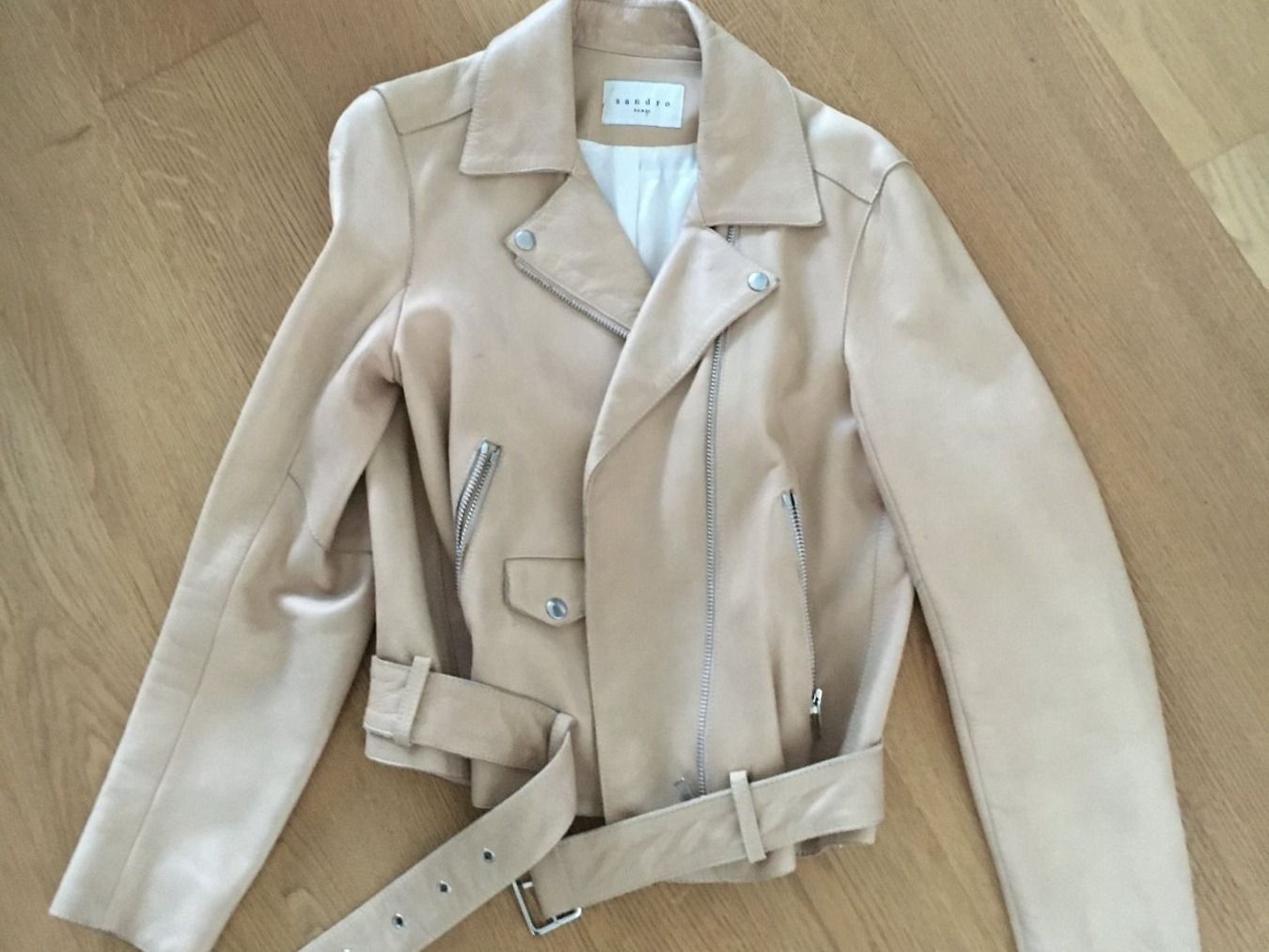 Sandro Giacche: Beige Lederjacke von SANDRO Gr. S – Usato da Rotkreuz venduto da Vkahlo 5