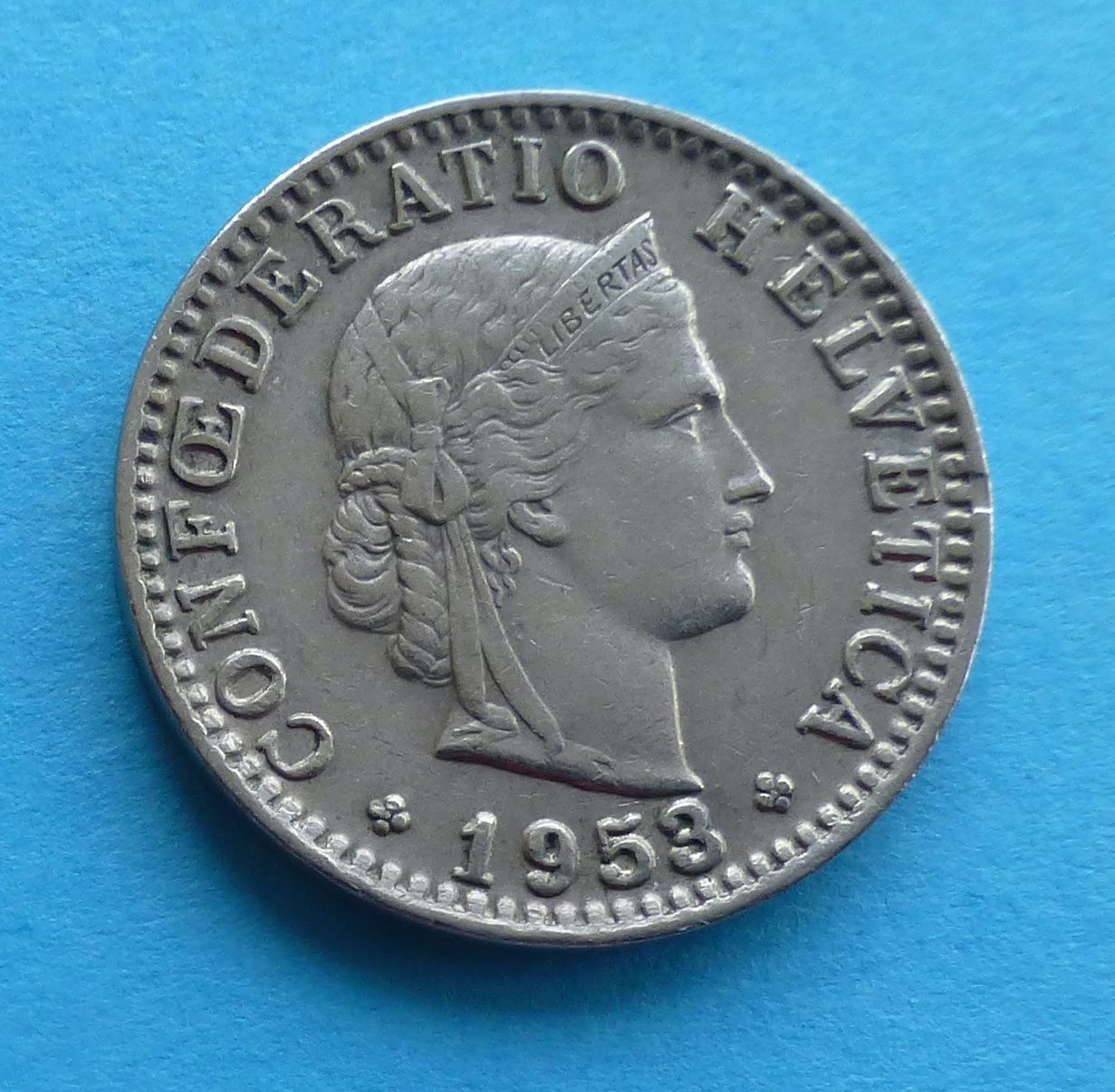 Tutti le monete: 20 Rappen 1953 – Usato da Niederglatt ZH venduto da Viktor1949 1