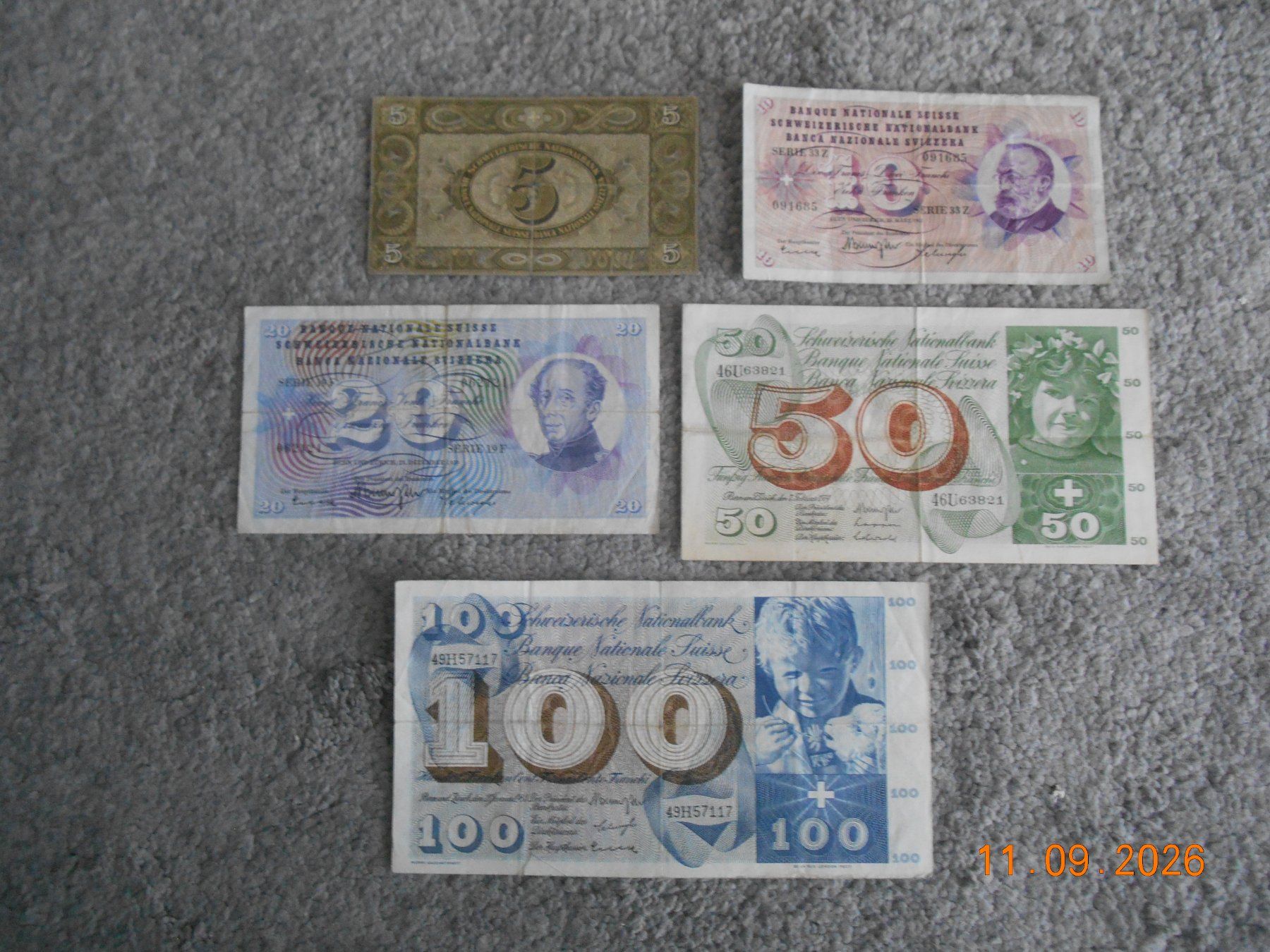 Banconote: Alte Banknoten Schweiz – Usato da Möhlin venduto da bekapame