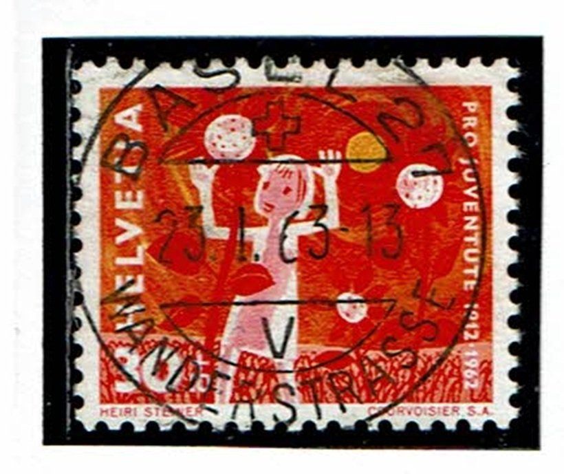 Tous les timbres: Pro Juventute J196 Vollstempel Basel 27 – D'occasion à Neuchâtel par yacamoto