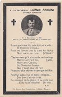 CHAUX - de - FONDS, à la mémoire d' Henri Cobioni