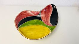 Mid-Century Keramikschale – organisches Design, signiert