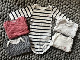 5er Set Petit Bateau Bodys, Gr. 3M, Top Zustand!