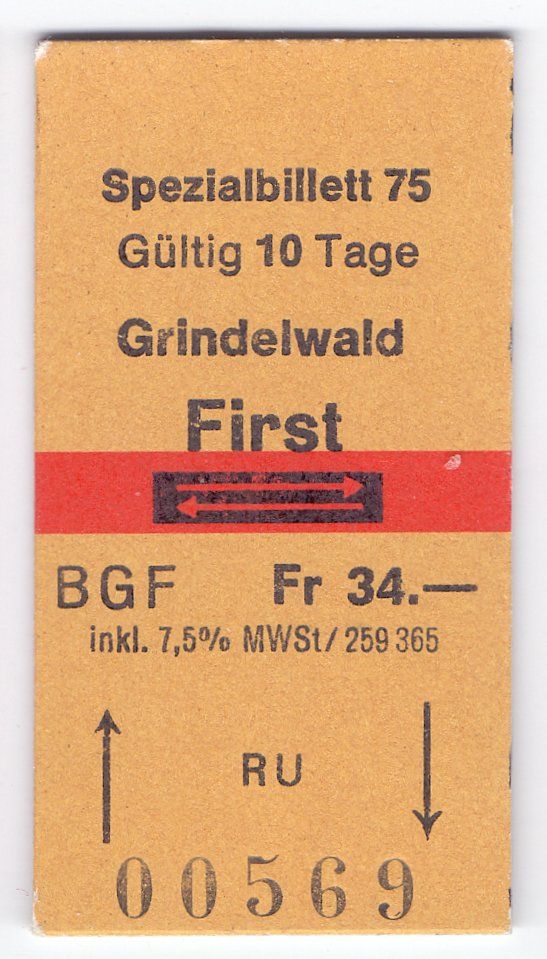 Biglietti: Billette Grindelwald First 👀 – Usato da Langenthal venduto da Sammlungs_aus