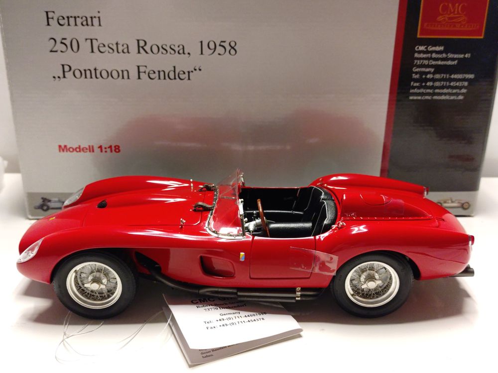 Ferrari 250 Testa Rossa 1958 – Modèle Réduit 1/18 Métal (BBURAGO / CM Créations)