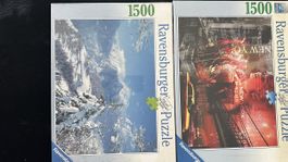 🧩 2 puzzles Ravensburger 1500 pièces Neufs sous blistet