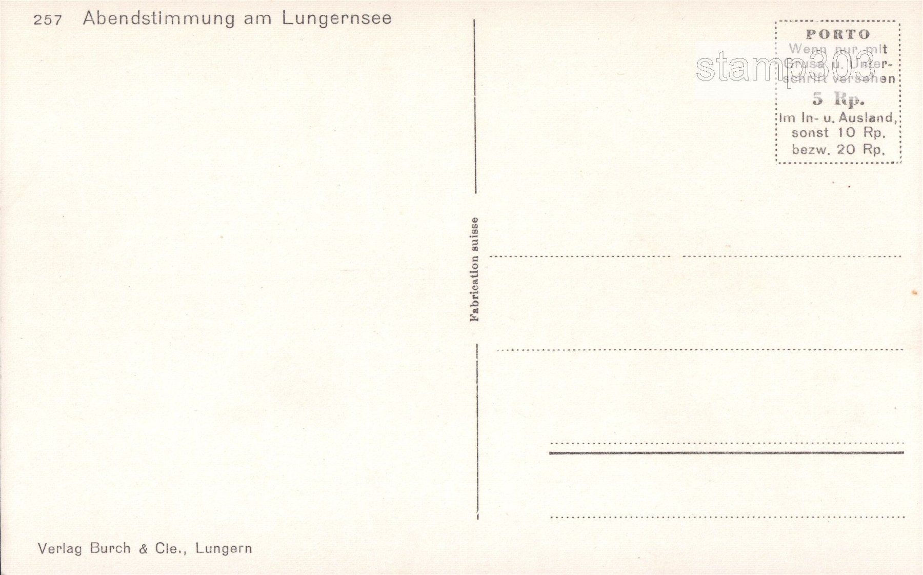 Ansichtskarten: AK Abendstimmung am Lungernsee – Gebraucht aus Eggersriet von glasshouse3egg 1