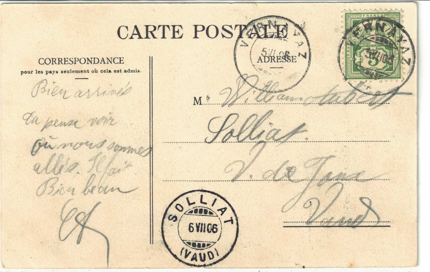 Cartoline postali: Vernayaz - Gorges du Trient - coloriert – Usato da Ettingen venduto da Kartenplanet 1
