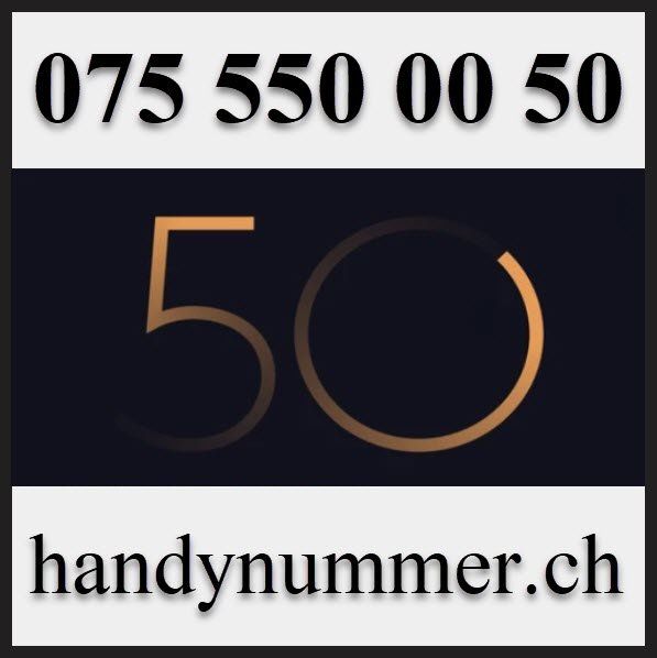 Carte prepagate: Handynummer, Telefonnummer, VIP Nummer, 075 550 00 50 – Nuovo (secondo la descrizione) da Winterthur venduto da handynummerch