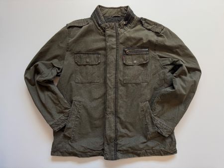 Levis military style zip jacket washed cotton MEN XL