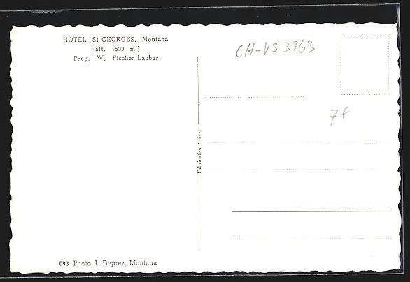 Cartoline postali: AK Montana, Hotel St. Georges – Usato da Berlin venduto da bartko-reher 1