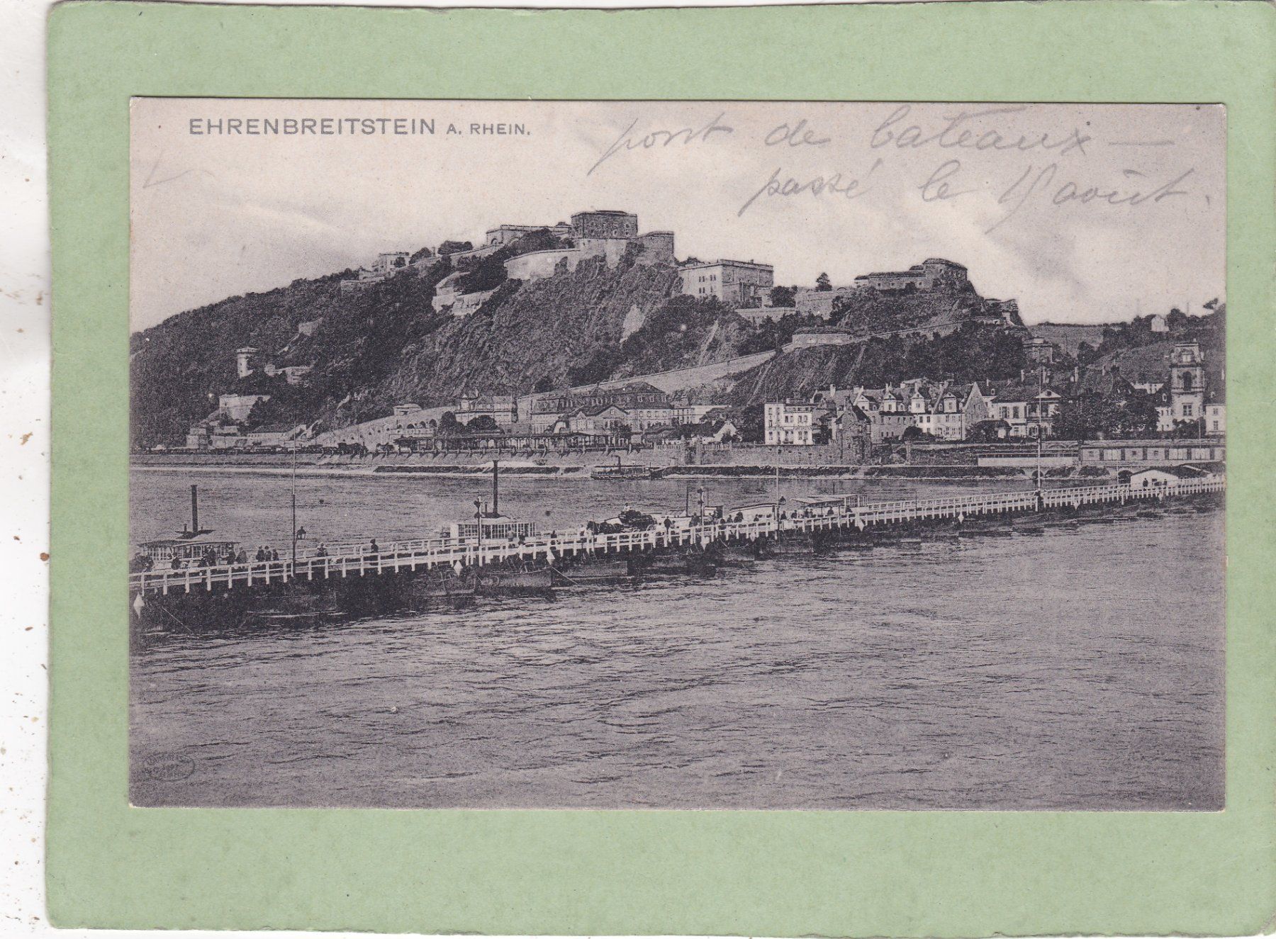 Cartoline postali: Deutschland Ehrenbreitstein a Rhein – Usato da Herisau venduto da Lisegrat2008