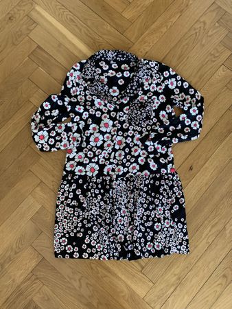 Robe chemise satin fleurie the kooples