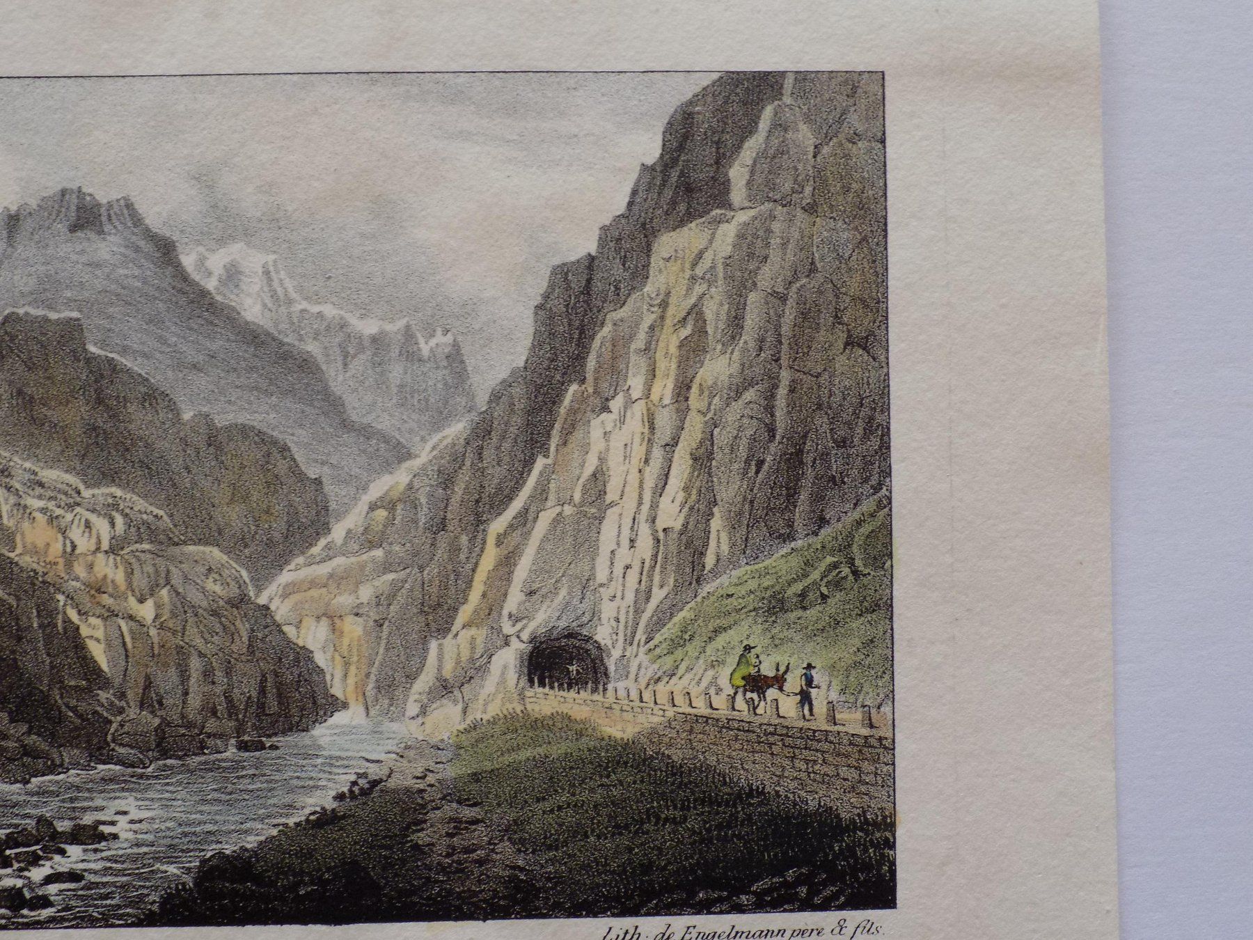 Incisioni: Tour d'Uri Urnerloch Lithographie – Usato da Risch venduto da Antikfee 2
