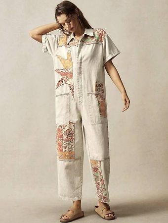 Patchwork Jumpsuit M
