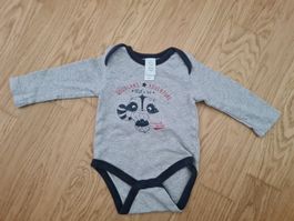 Body langarm grau Grösse 68