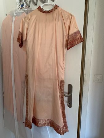 Sari aus Indien- Seide (Tunika mit Hose und Schal) Grösse 34